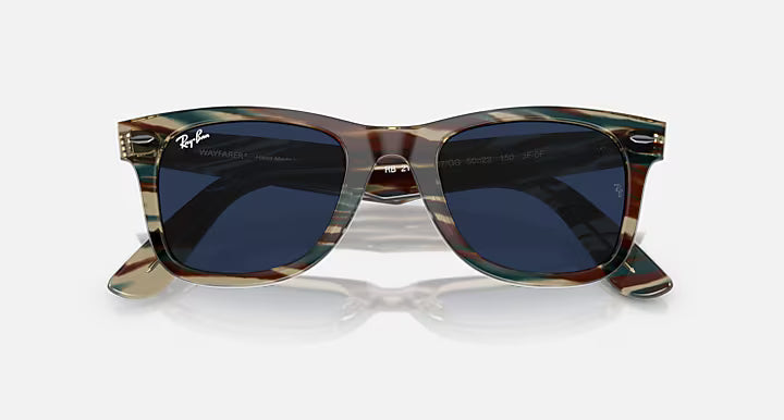 RAY-BAN SUNGLASSES WAYFARER - RB2140 1387GG 50 - Photo Striped Gray