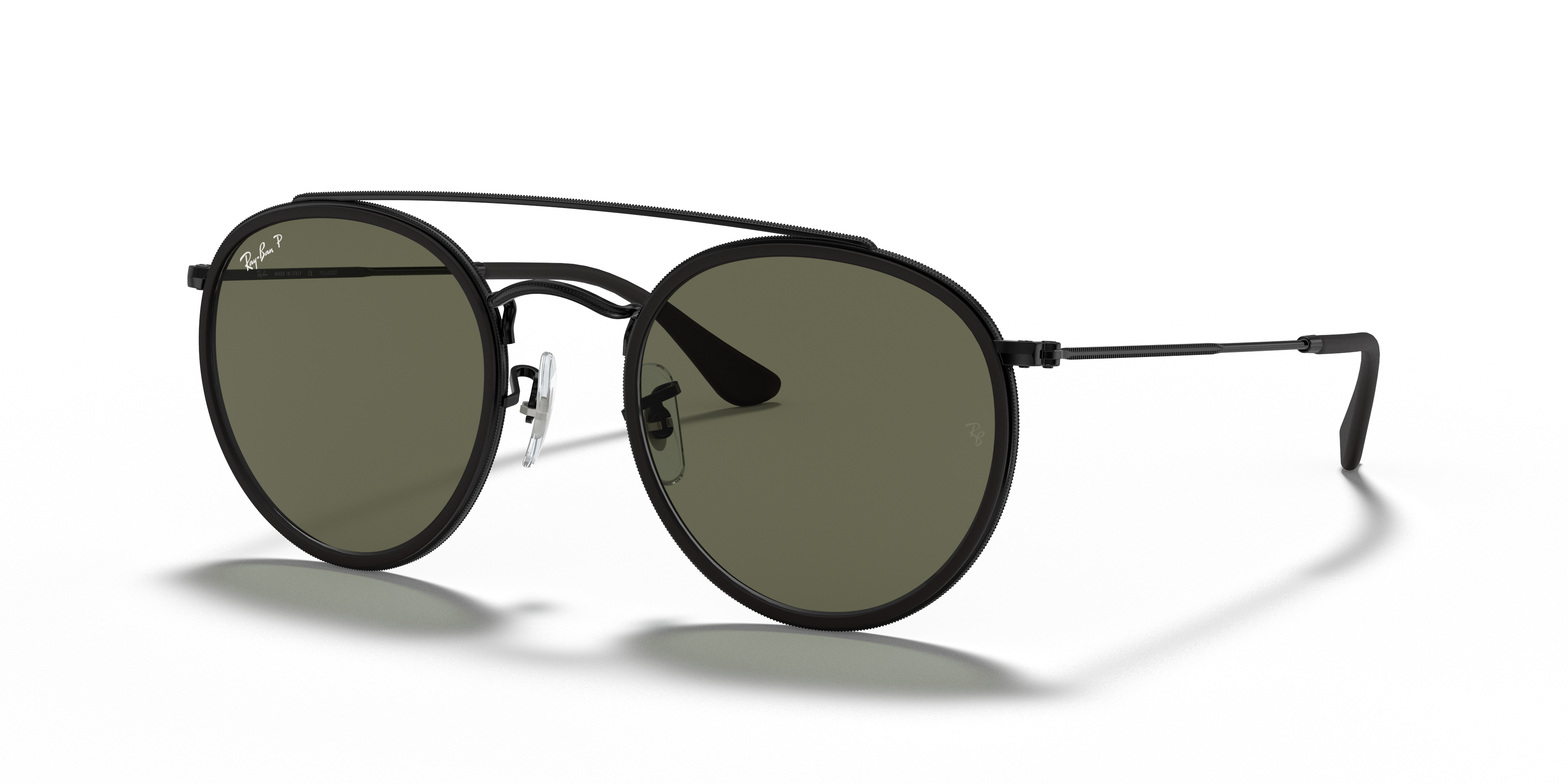 RAY-BAN SUNGLASSES ROUND DOUBLE BRIDGE - RB3647N 002/58 51