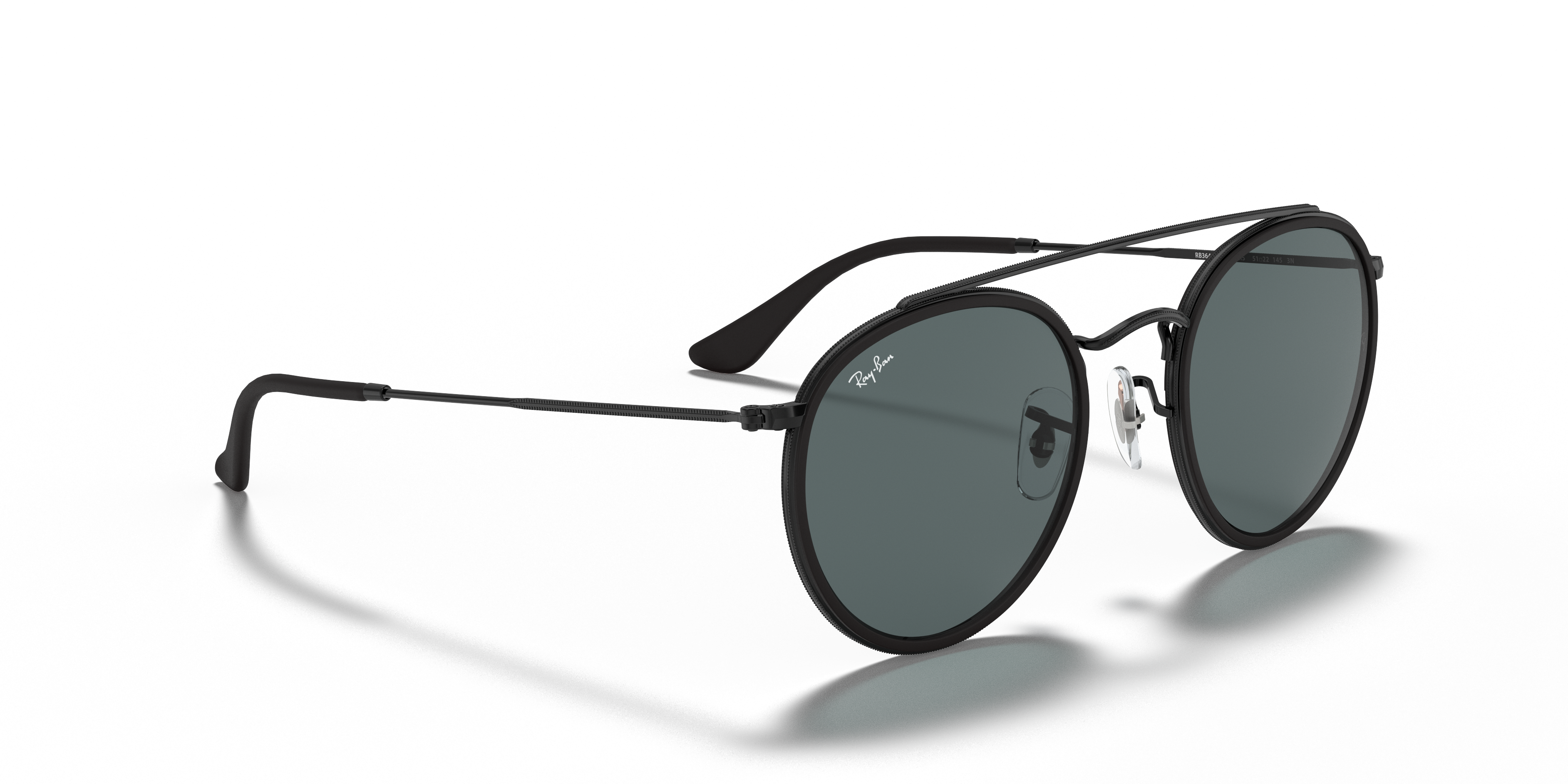 RAY-BAN SUNGLASSES ROUND DOUBLE BRIDGE - RB3647N 002/R5 51