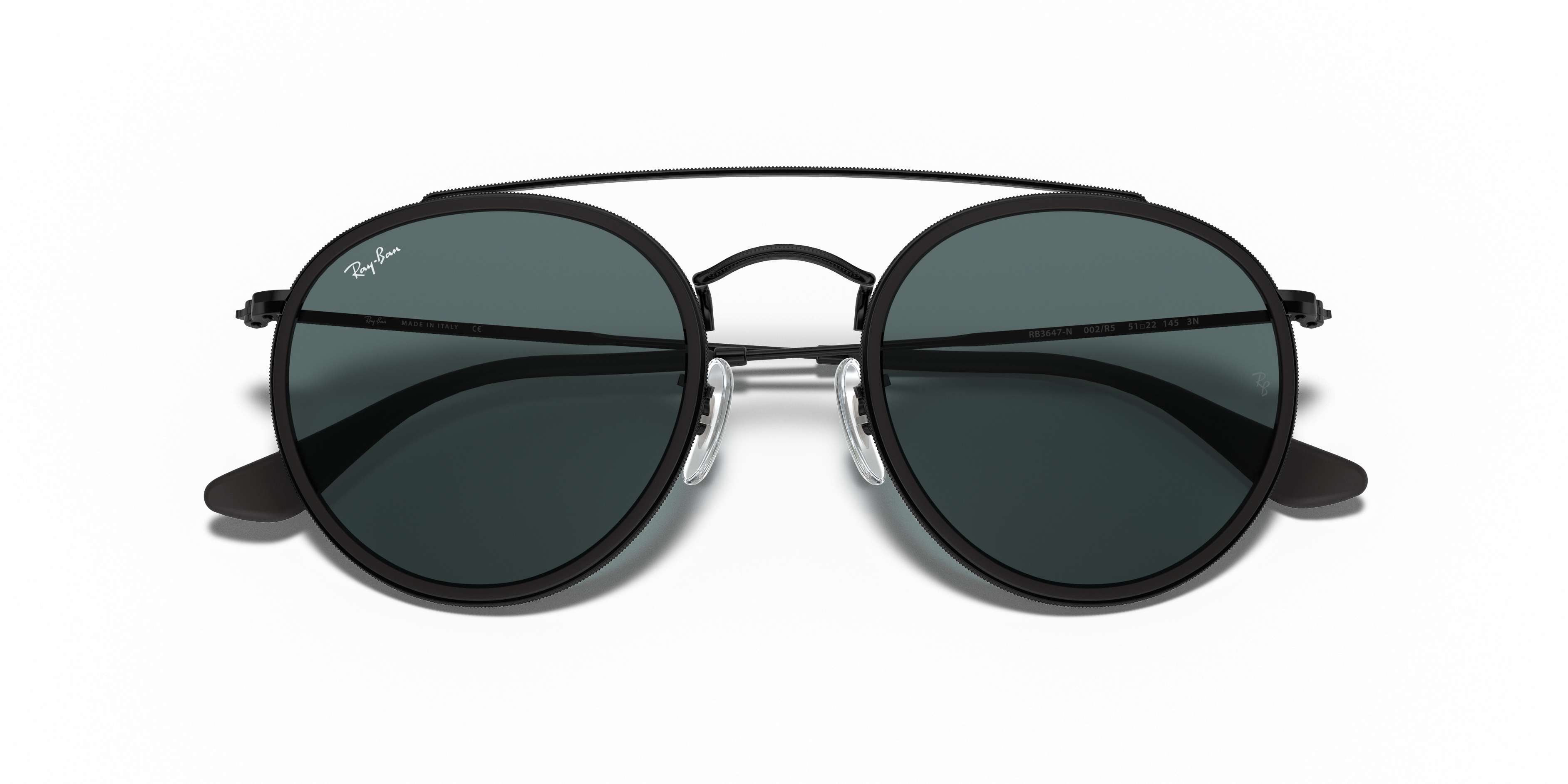 RAY-BAN SUNGLASSES ROUND DOUBLE BRIDGE - RB3647N 002/R5 51