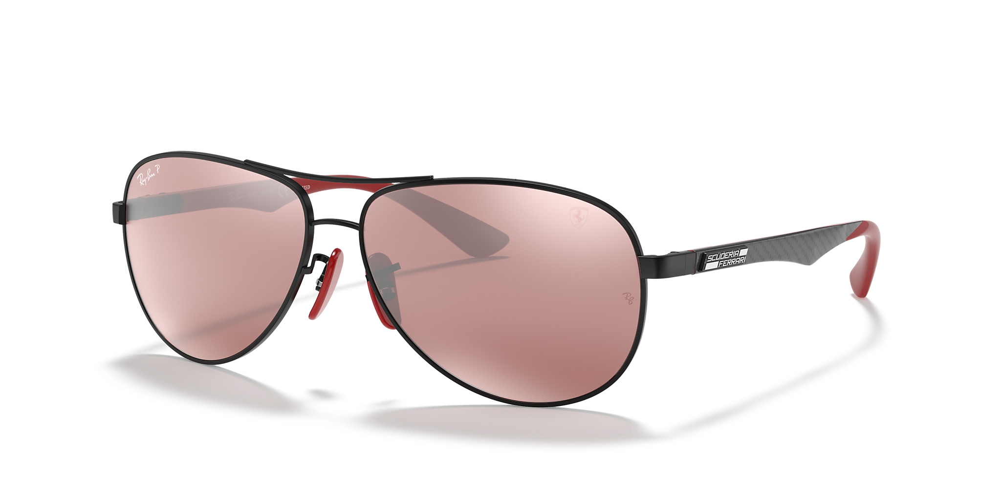 RAY-BAN SUNGLASSES CARBON FIBRE SCUDERIA FERRARI - RB8313M F002H2 61