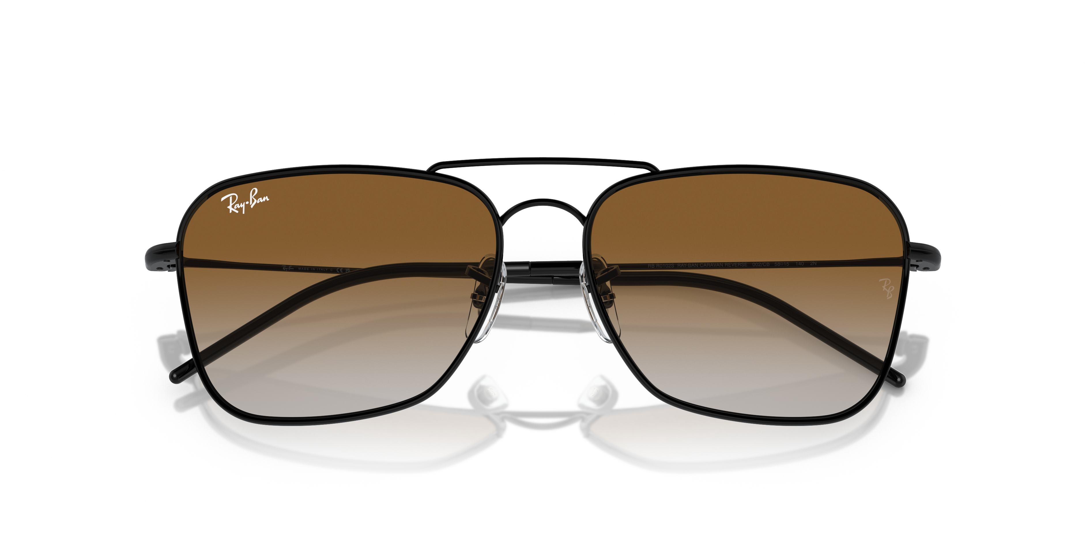 RAY-BAN SUNGLASSES CARAVAN REVERSE - RBR0102S 002/CB 58