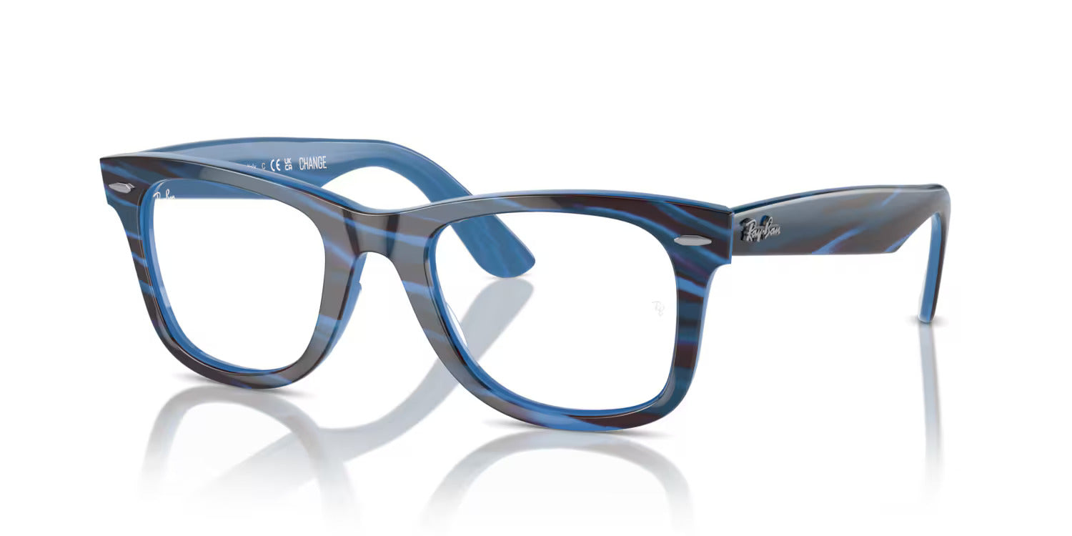RAYBAN EYEGLASSES WAYFARER EASE - RX4340V 8384 50 - Photo Striped Blue