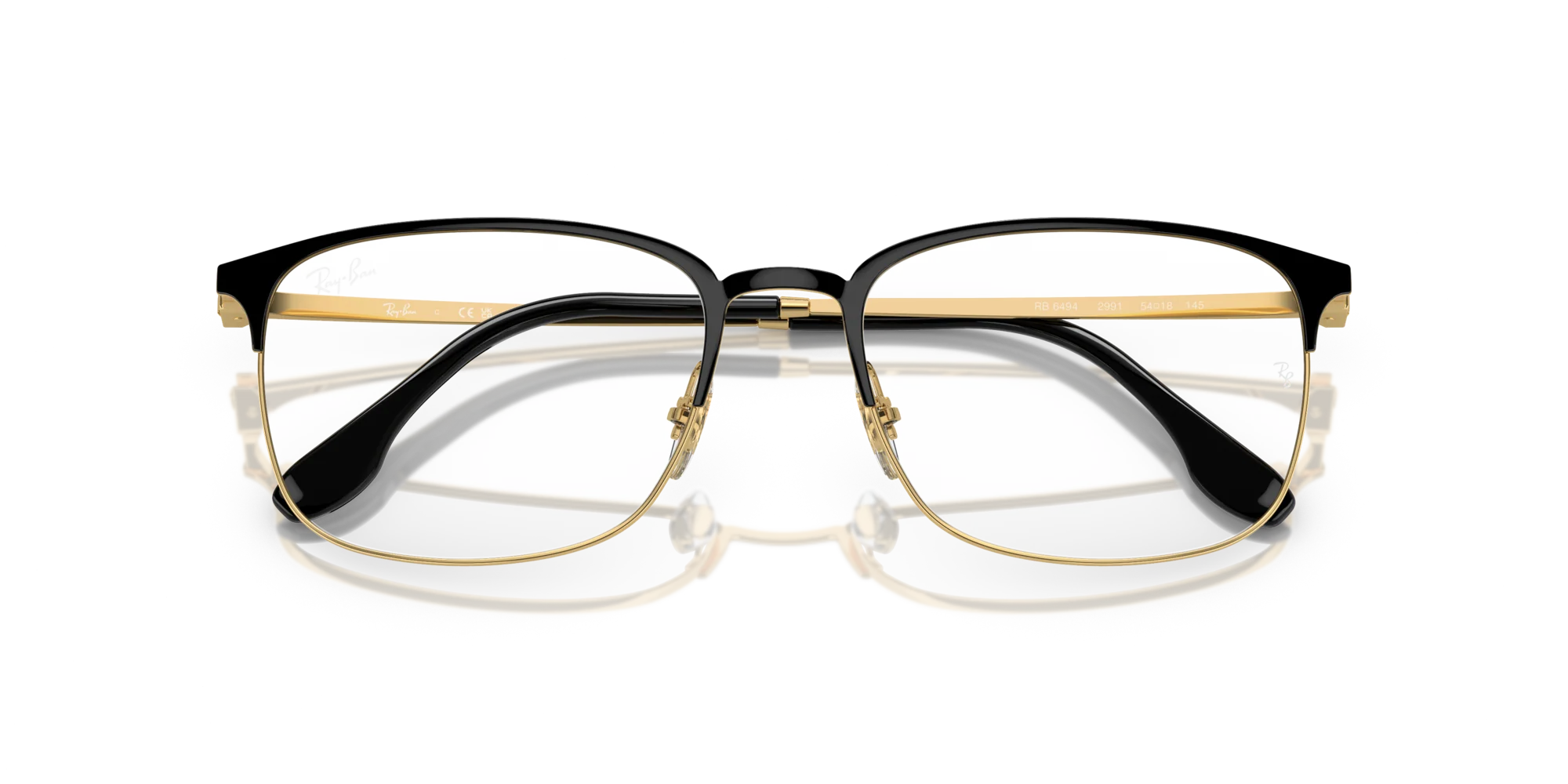 RAY-BAN EYEGLASSES - RX6494 2991 Black on Gold