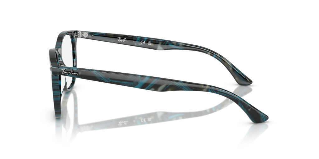 RAY-BAN EYEGLASSES - RX7159 8394 50 - Transparent Fantasy Blue/Gray