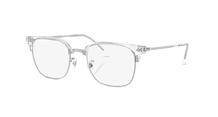 RAY-BAN EYEGLASSES NEW CLUBMASTER - RB7216 2001 51 - Transparent on Silver