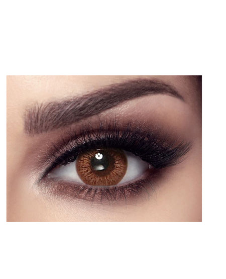 عدسات بيلا سينامون براون اللاصقة - عبوة من قطعتين - شهرية