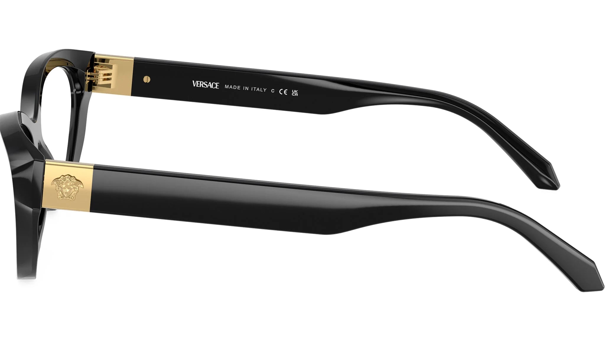 VERSACE EYEGLASSES - VE3356 GB1 53 - Black