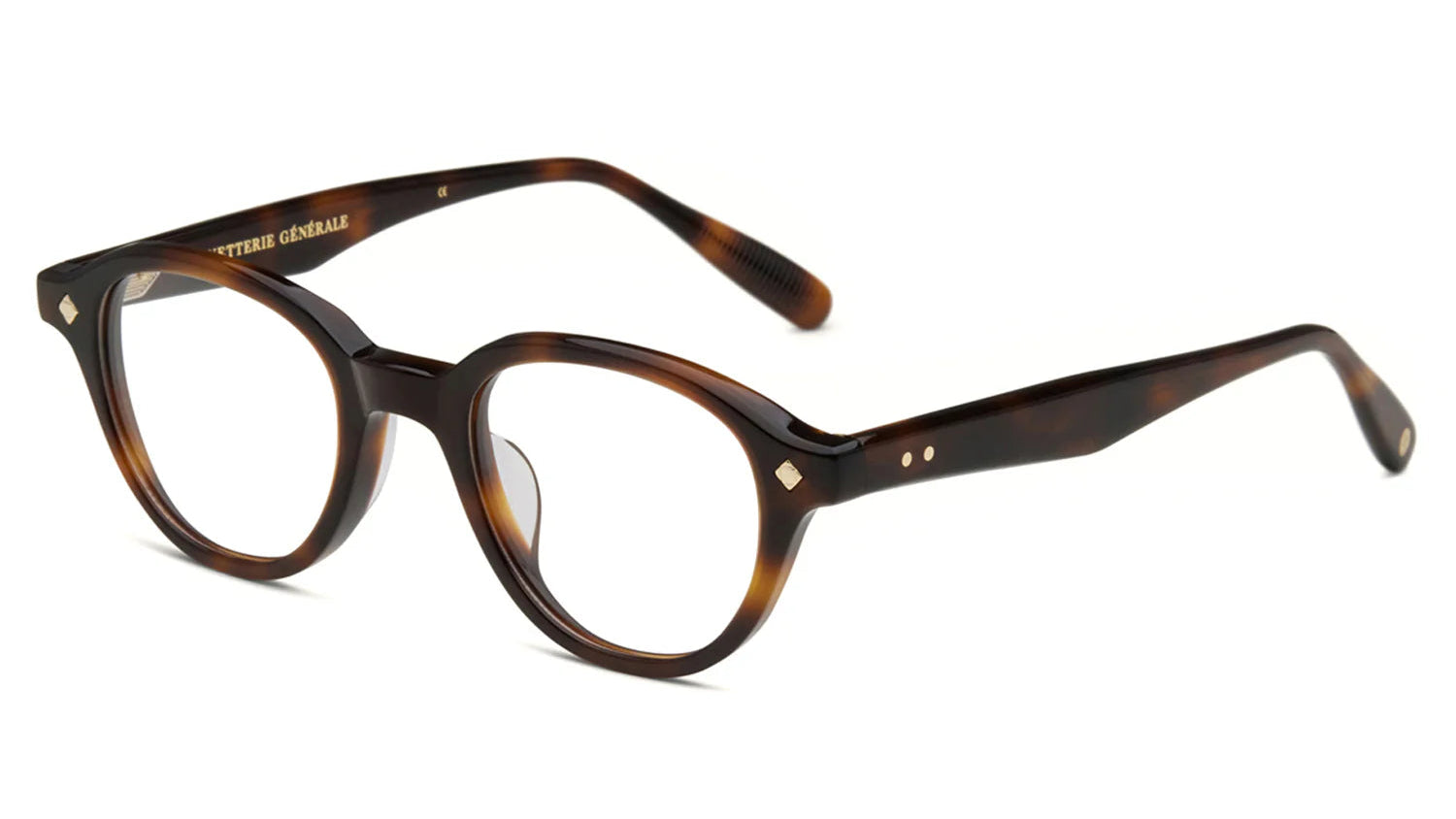 LUNETTERIE GENERALE EYEGLASSES - BON VIVANT MEDIUM TORTOISE 14K GOLD 48