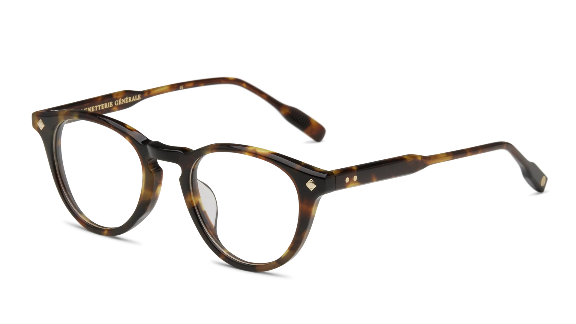 LUNETTERIE GENERALE EYEGLASSES - DOLCE VITA MEDIUM TORTOISE/14K GOLD 48