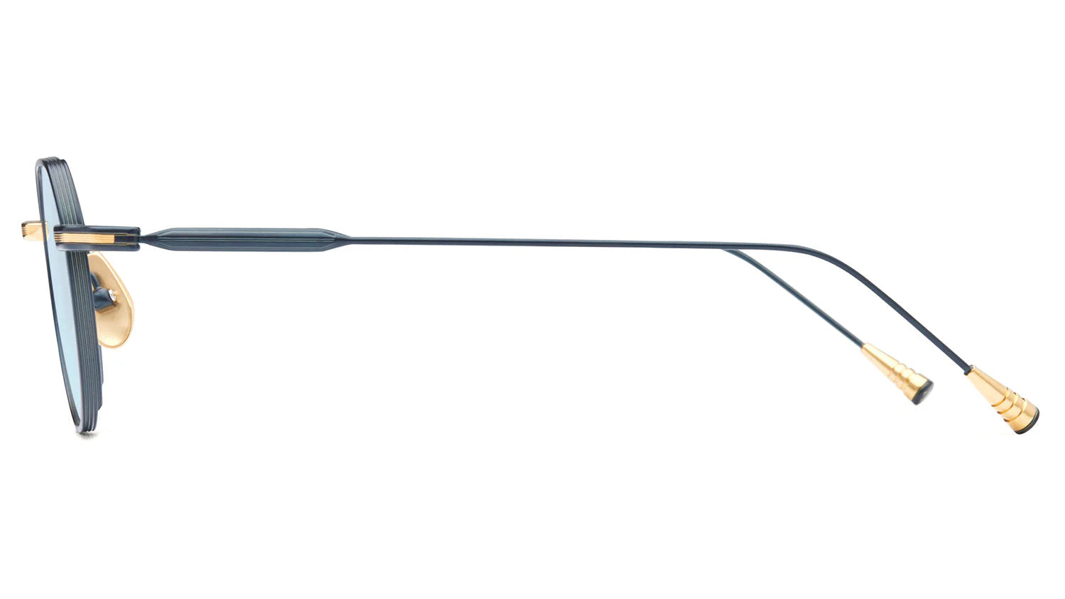 LUNETTERIE GENERALE SUNGLASSES - MIRAGE 18K GOLD/ BLUE 49