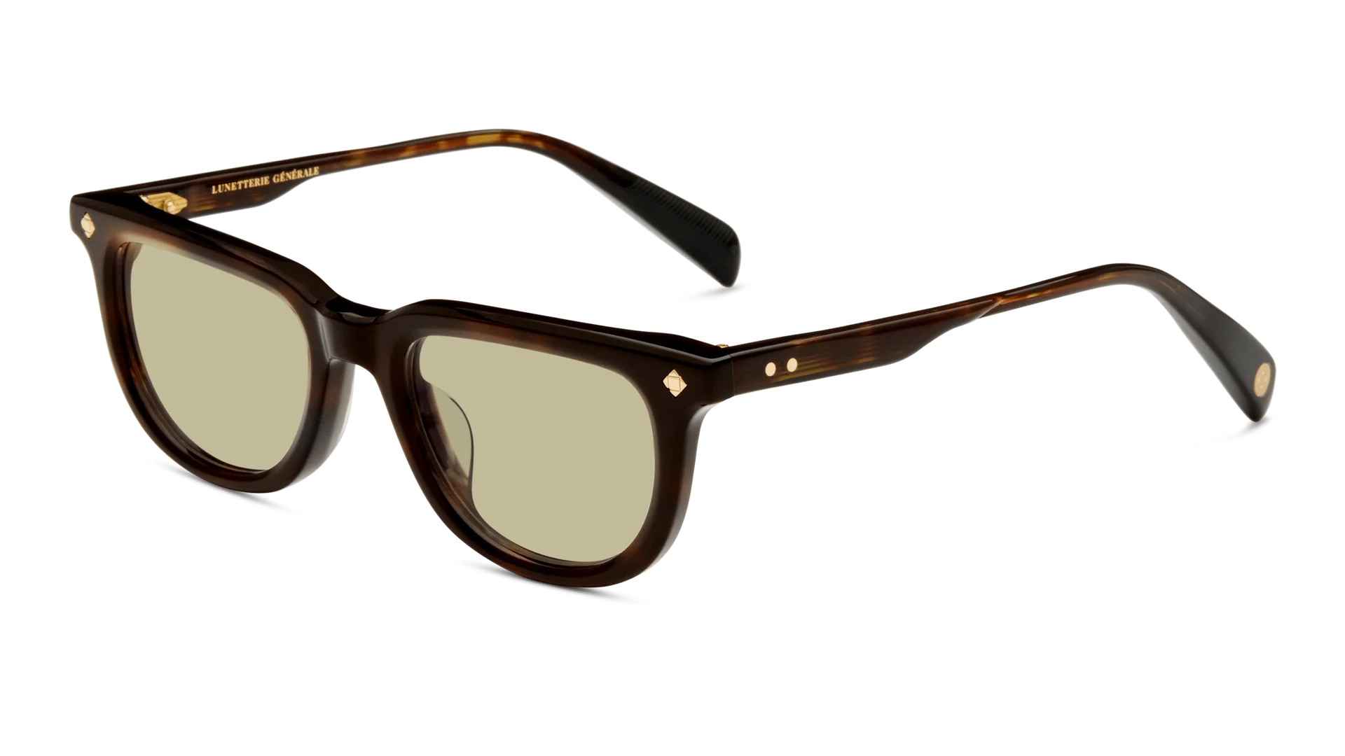 LUNETTERIE GENERALE SUNGLASSES - TOKYO NIGHT DARK TORTOISE/18K GOL