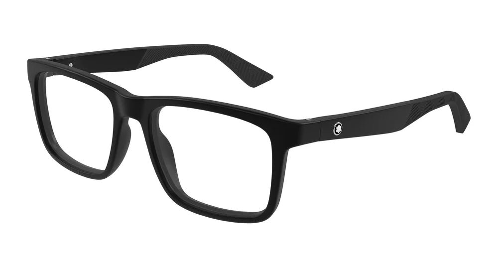 MONTBLANC EYEGLASSES - MB0434O 002 55 MATTE BLACK