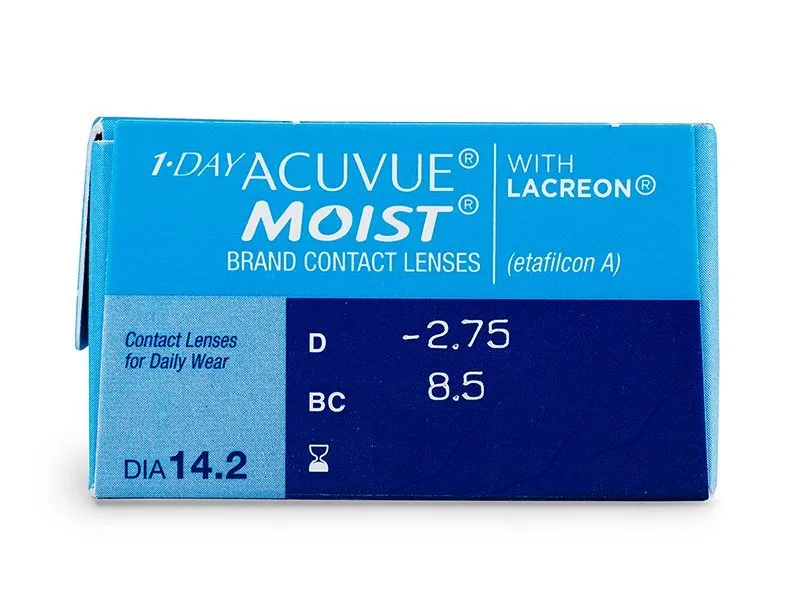 Acuvue Moist with LACREON Contact Lenses - Daily- Pack Of 30