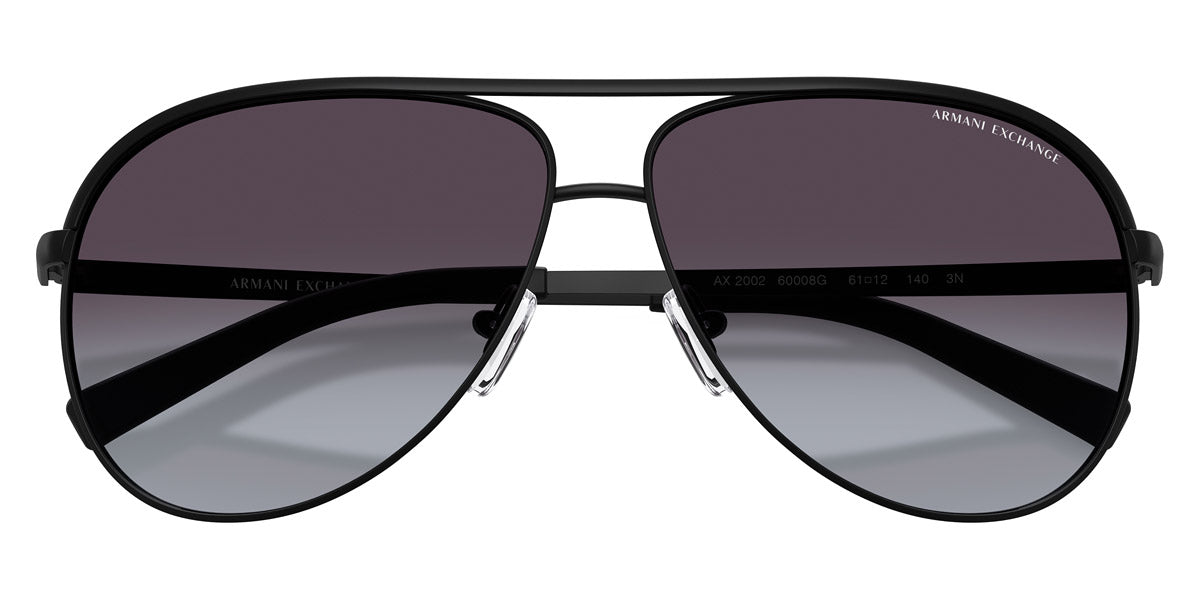 ARMANI EXCHANGE SUNGLASSES - AX2002 60008G 61 - Matte Black