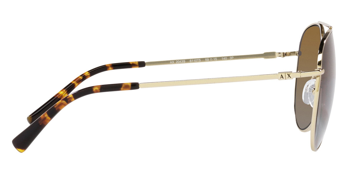 ARMANI EXCHANGE SUNGLASSES - AX2043S 6110T5 59 - Shiny Pale Gold
