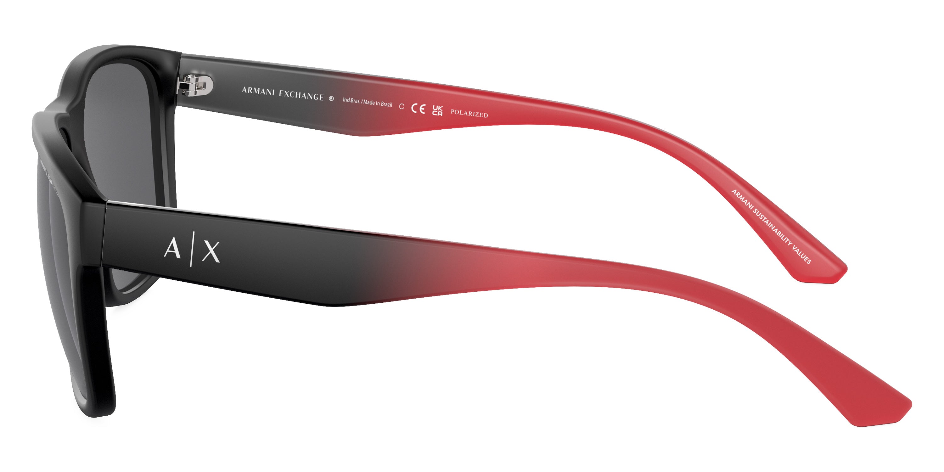 ARMANI EXCHANGE SUNGLASSES - AX4135SF 807881 59 - Matte Black/Black Gradient Red