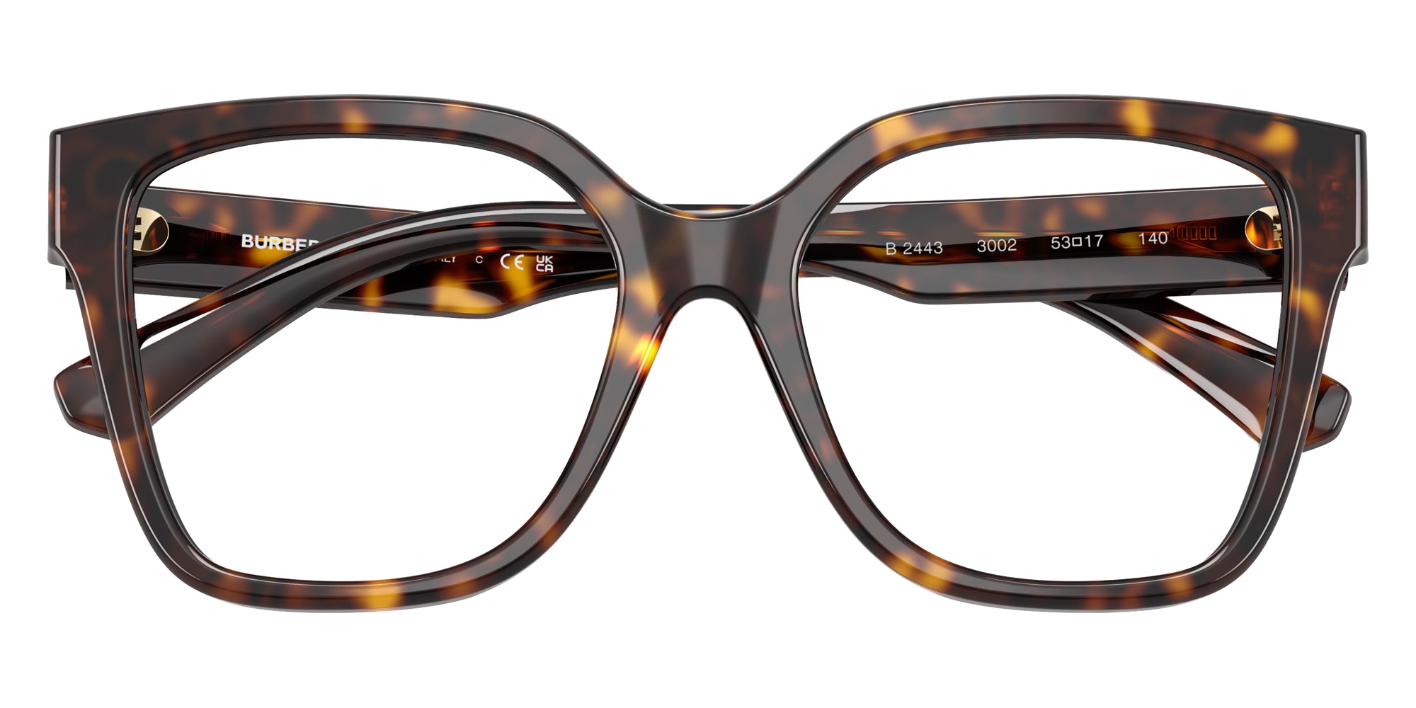 BURBERRY EYEGLASSES - BE2443 3002 51 - Dark Havana