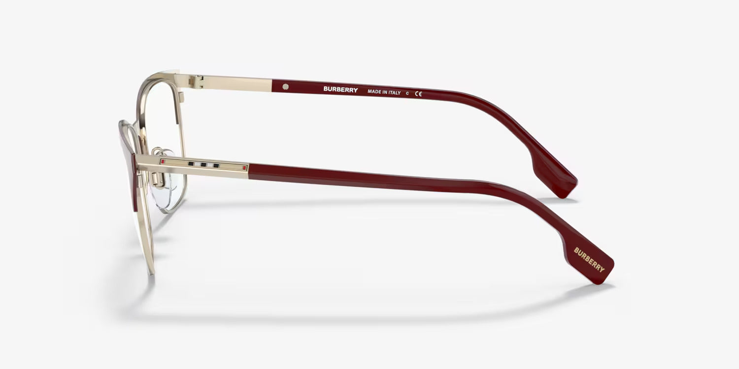 BURBERRY EYEGLASSES ALMA - BE1362 1292 54 - Light Gold/Bordeaux