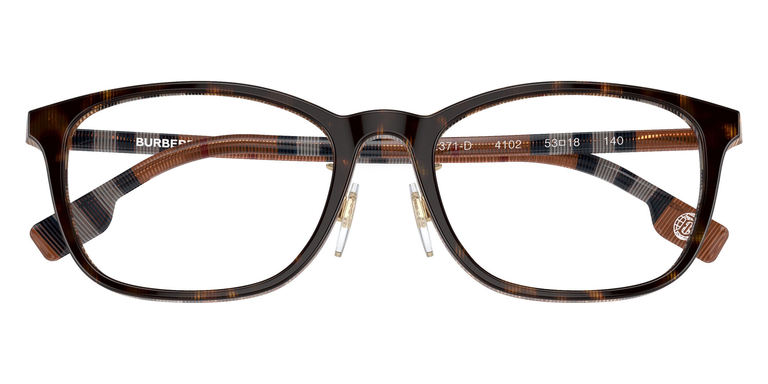 BURBERRY EYEGLASSES - BE2371D 4102 53 - DARK HAVANA/BROWN