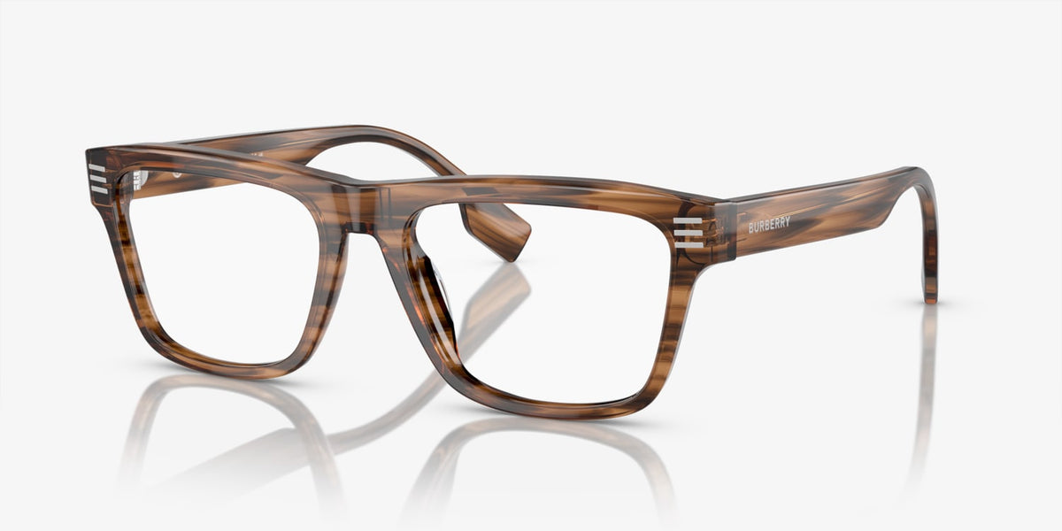 Burberry Clear Frame Sunglasses with Brown Lenses and Tortoise ear pieces Burberry BE4403 Sunglasses | LensCrafters main image 2