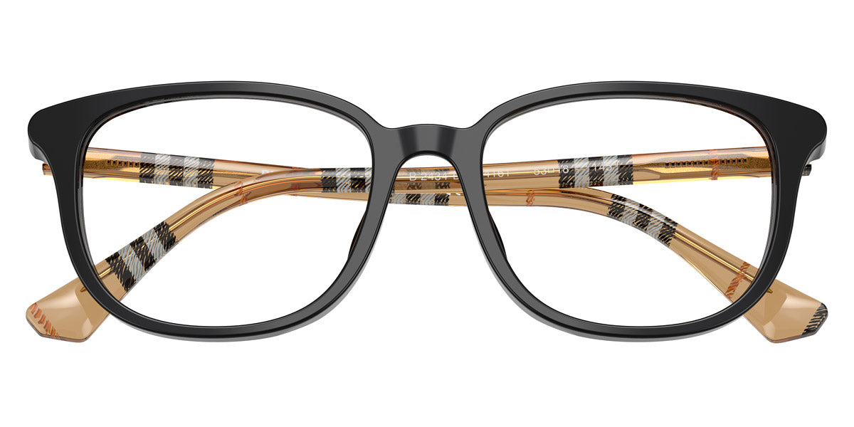 BURBERRY EYEGLASSES - BE2434D 4161 53 - Black/Check Sand