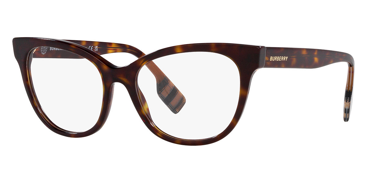 BURBERRY EYEGLASSES EVELYN - BE2375 3002 51 - Dark Havana/Check Brown