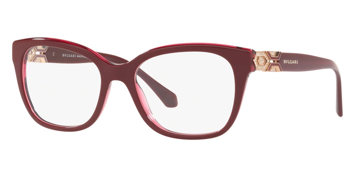 BVLGARI EYEGLASSES - BV4172B 5469 54 - Bordeaux on Transparent Red