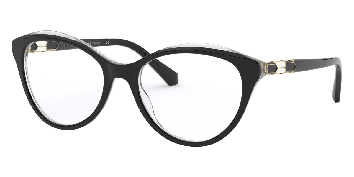 BVLGARI EYEGLASSES - BV4187B 5381 54 - Top Black on Gray