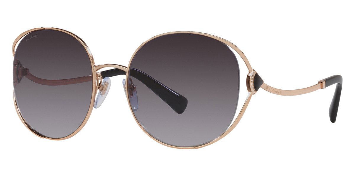 BVLGARI Sunglasses Pink Gold Bvlgari Oversized Sunglasses Pink Gradient Brown Lens Gold Tone main image 2