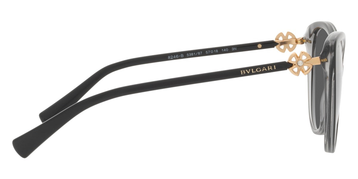 BVLGARI SUNGLASSES - BV8246B 538187 57 - Black on Transparent Gray