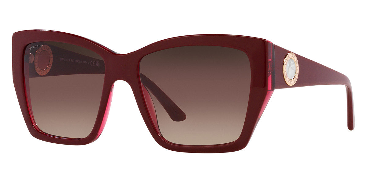 BVLGARI SUNGLASSES COIN - BV8260 5469E2 57 - Bordeaux on Transparent Red