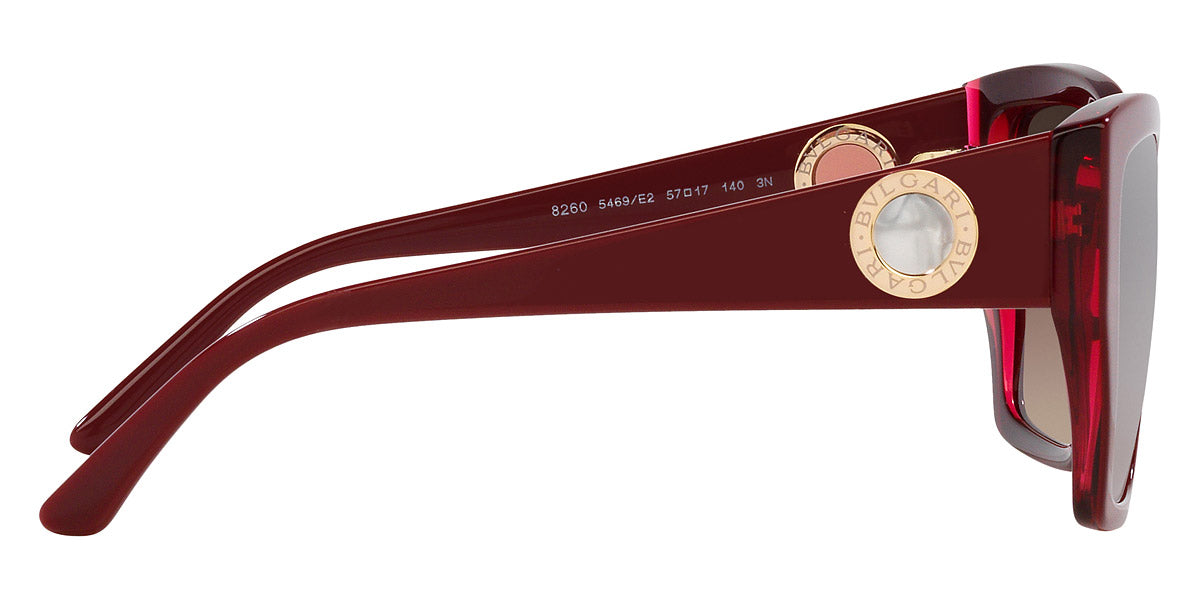 BVLGARI SUNGLASSES COIN - BV8260 5469E2 57 - Bordeaux on Transparent Red