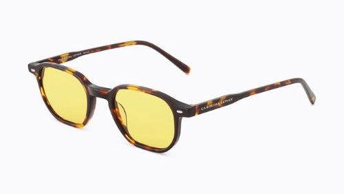 Carolina Lemke Black Sunglasses with yellow and Red Trim display picture 1