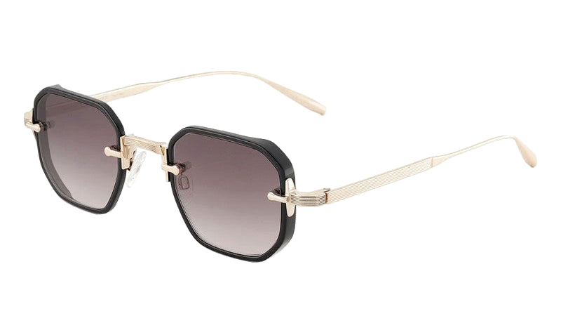 Carolina Lemke Gold Frame Sunglasses with Purple Gradient Lenses CAROLINA LEMKE KENYA SUNGLASSES - CL3252 04 main image 4