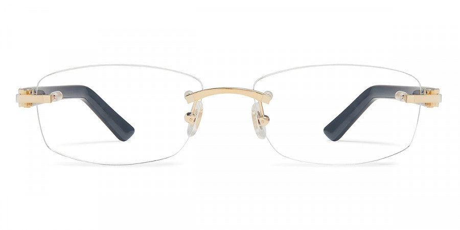 CARTIER EYEGLASSES - CT0048O 002 53 - Gold/Black Décor C