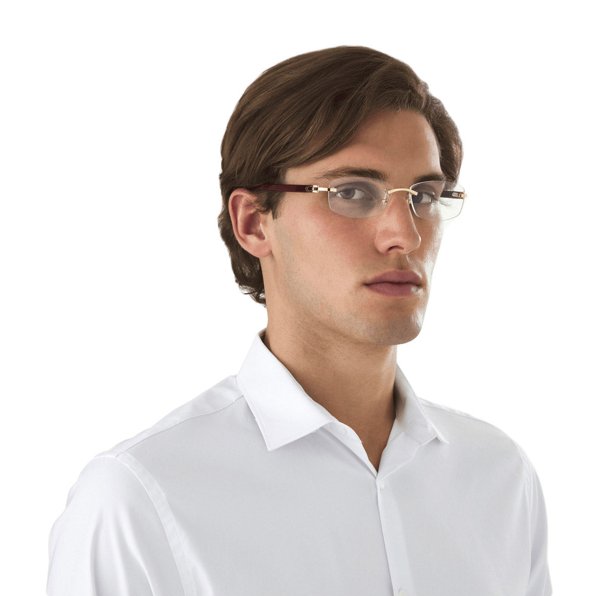 CARTIER EYEGLASSES - CT0048O 002 53 - Gold/Black Décor C