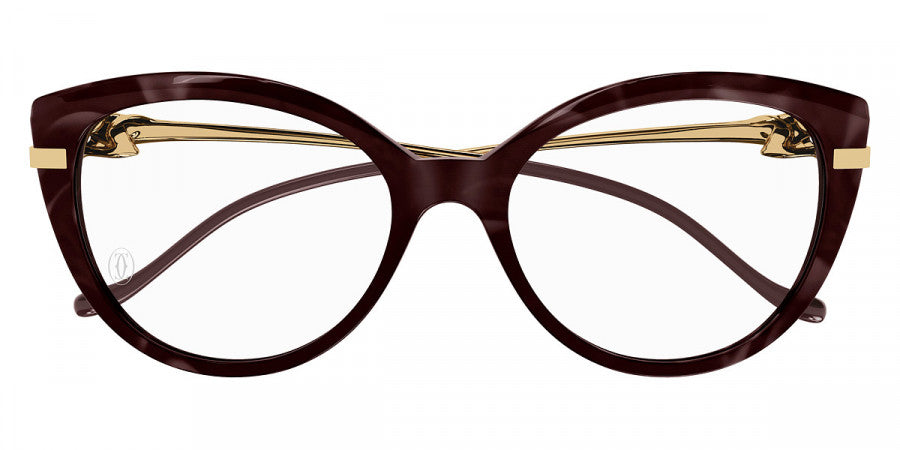 CARTIER EYEGLASSES - CT0283O 003 54 - Havana/Gold Panthère De Cartier