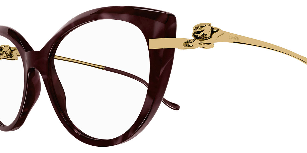CARTIER EYEGLASSES - CT0283O 003 54 - Havana/Gold Panthère De Cartier