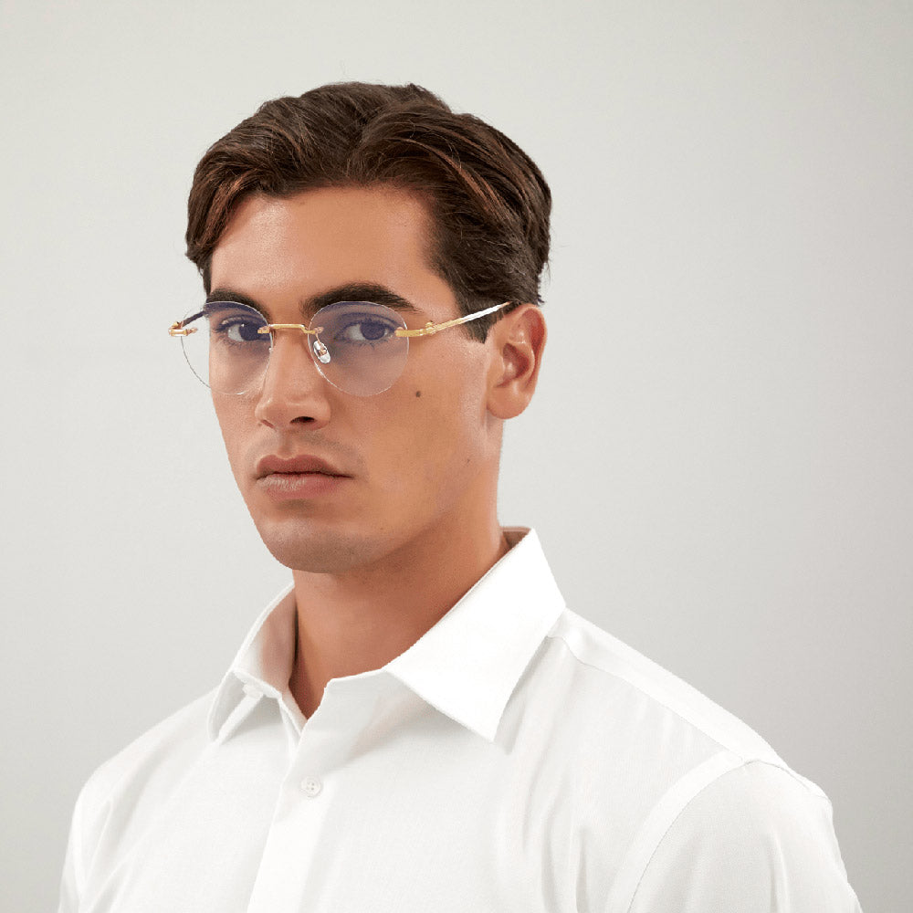 CARTIER EYEGLASSES - CT0342O 002 52 - Gold Pasha de Cartier