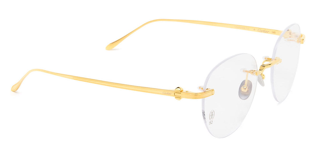 CARTIER EYEGLASSES - CT0342O 002 52 - Gold Pasha de Cartier