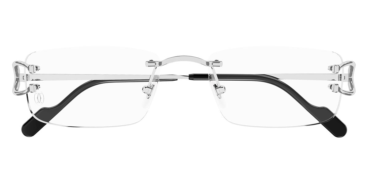 CARTIER EYEGLASSES - CT0344O 002 53 - Silver Signature C de Cartier