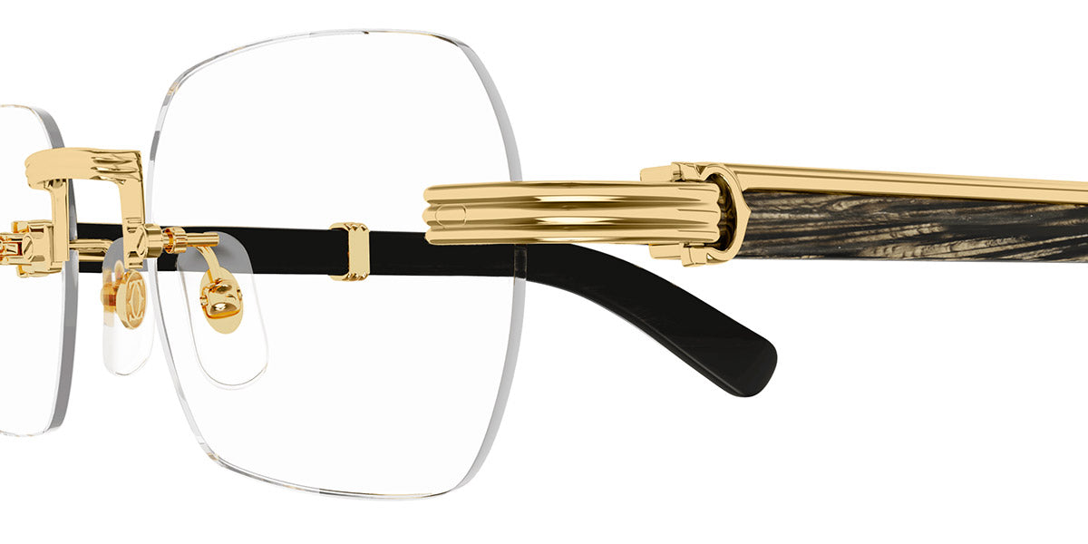 CARTIER EYEGLASSES - CT0377O 001 53 - Gold/Black Première De Cartier