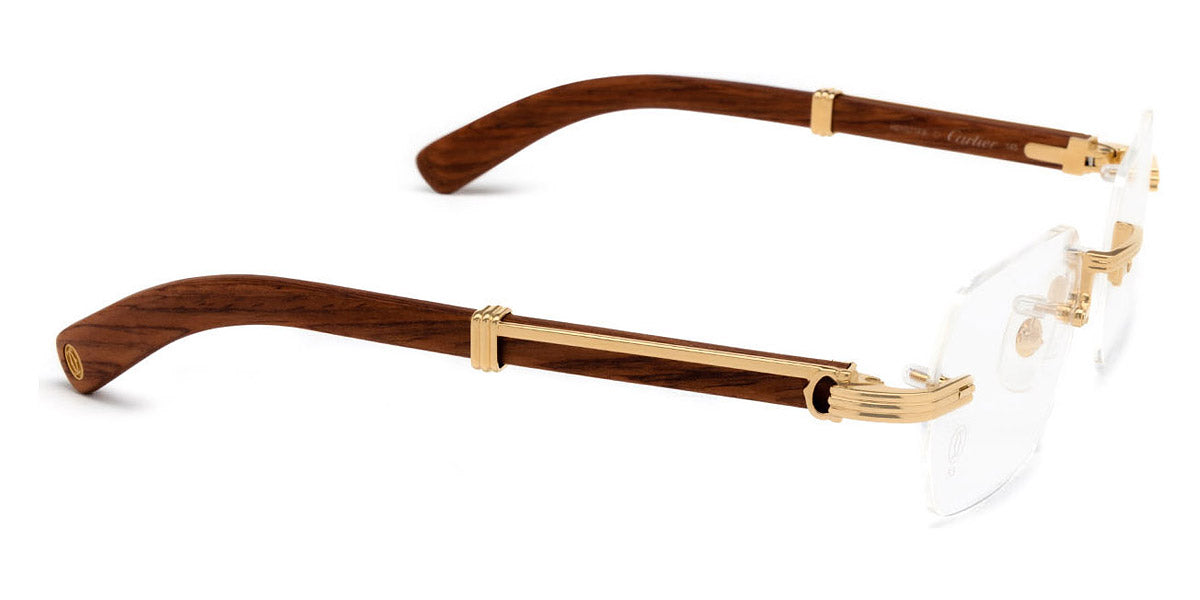 CARTIER EYEGLASSES - CT0377O 002 53 - Gold/Brown Première De Cartier