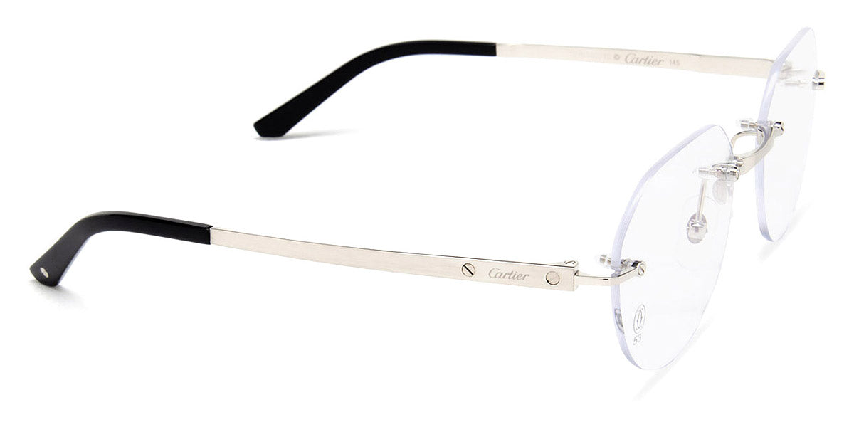 CARTIER EYEGLASSES - CT0408O 002 53 - Silver Santos De Cartier