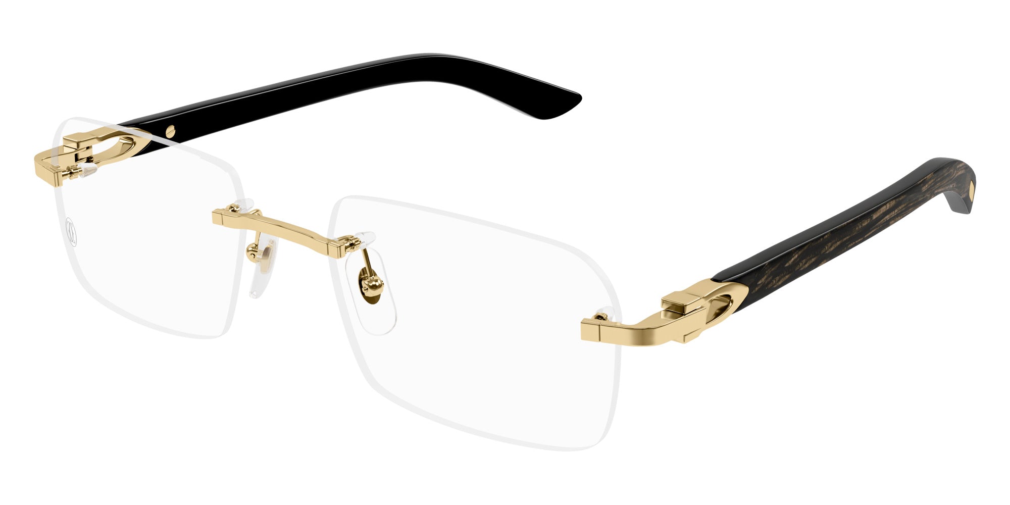 CARTIER EYEGLASSES - CT0453O 001 56 - Gold/Black C Décor