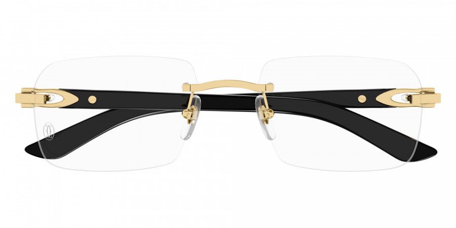 CARTIER EYEGLASSES - CT0453O 001 56 - Gold/Black C Décor