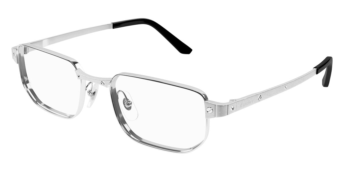 CARTIER EYEGLASSES - CT0481O 002 53 - Silver Santos de Cartier