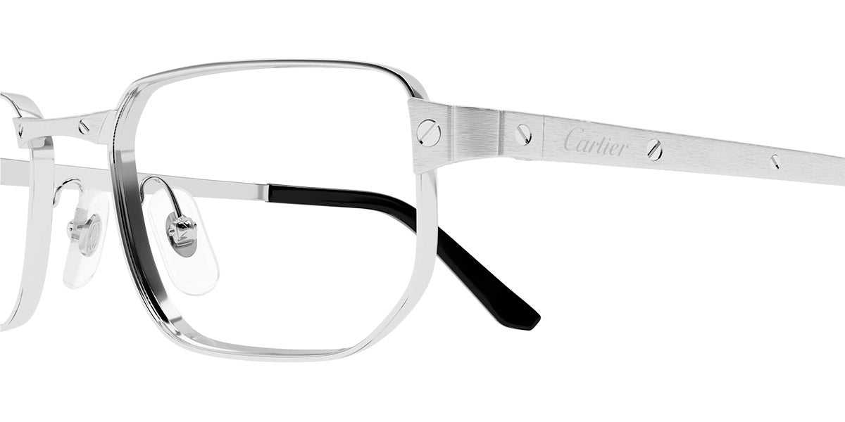 CARTIER EYEGLASSES - CT0481O 002 53 - Silver Santos de Cartier
