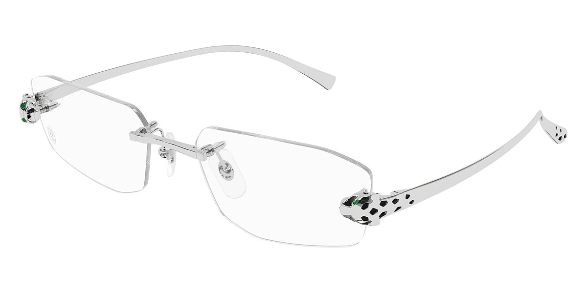 カルティエ メガネ (CT0494O 002) CARTIER EYEGLASSES - CT0494O 002 55 - Silver Panthère de Cartier